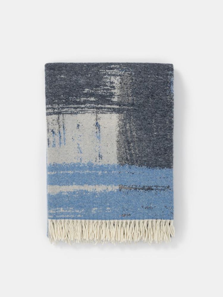 Throw blankets - jacquard throw with "brushstrokes" pattern - VILLA COMO