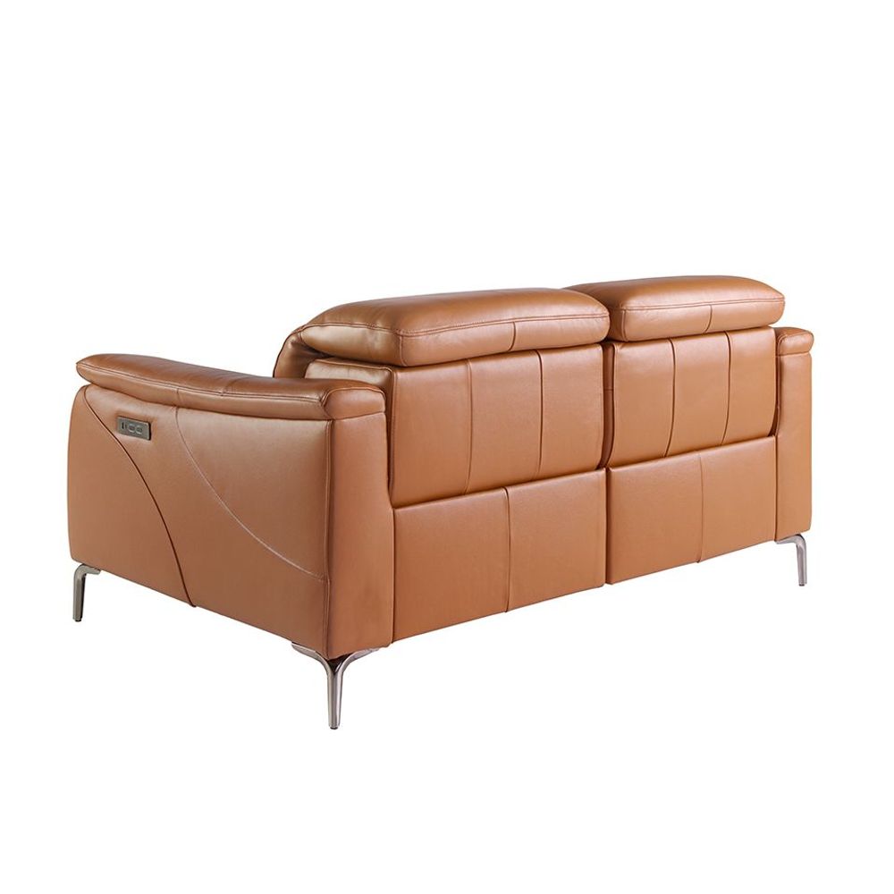 Sofas - 2 seater relax sofa in brown leather - ANGEL CERDÁ