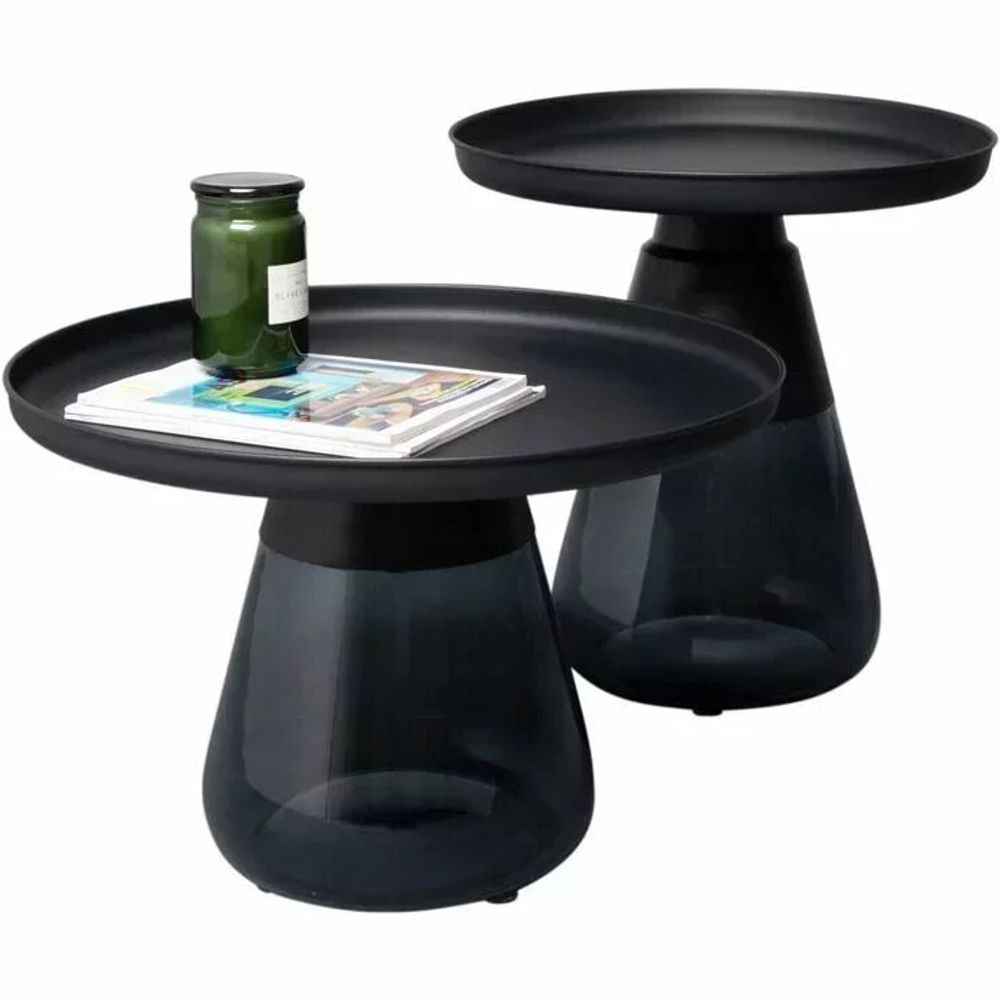 Autres tables - Table d appoint Bottiglia fumé Ø 60cm - KARE DESIGN