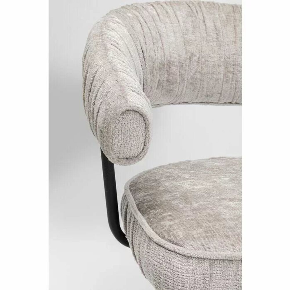 Chairs - Swivel Chair Arabella Silver - KARE DESIGN