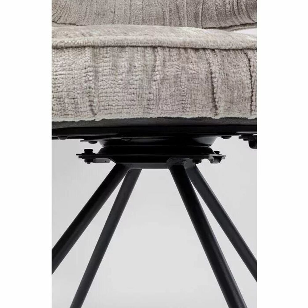 Chairs - Swivel Chair Arabella Silver - KARE DESIGN