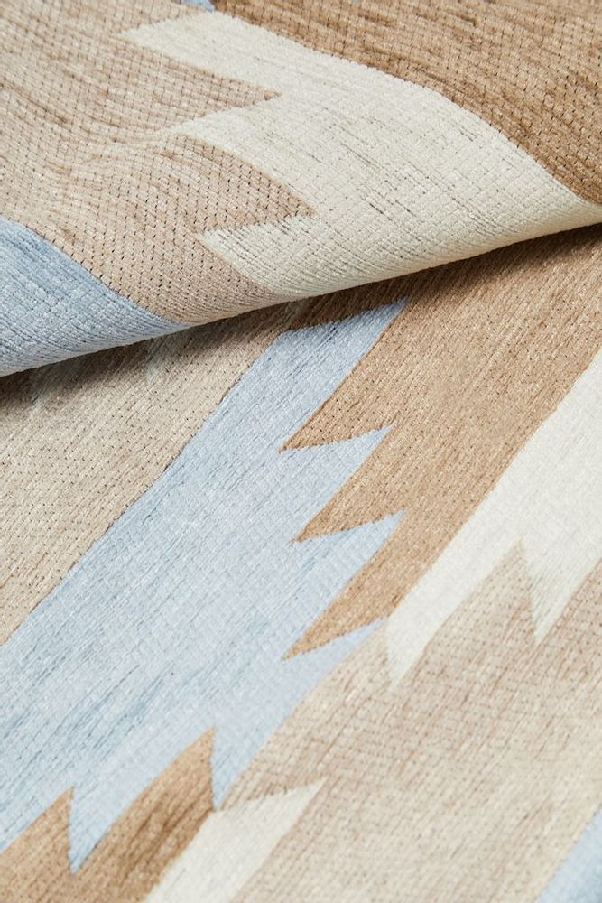 Homewear - Luxury faux fur throw, Coyote with a Sky Navajo backing. - WILLIAM WORLD MADE