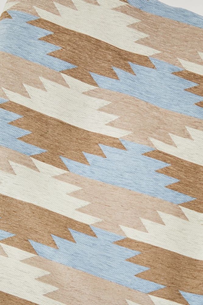 Homewear - Luxury faux fur throw, Coyote with a Sky Navajo backing. - WILLIAM WORLD MADE