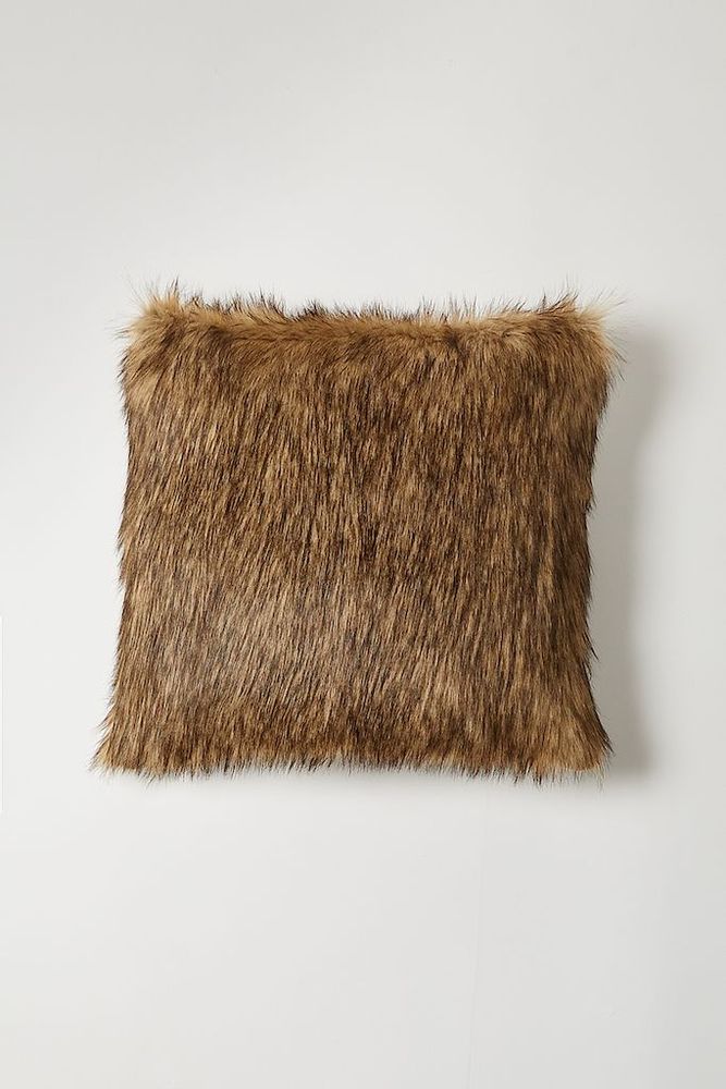 Homewear - Luxury Faux Fur Cushion,  Elk with a Natural Aztec backing. - WILLIAM WORLD MADE