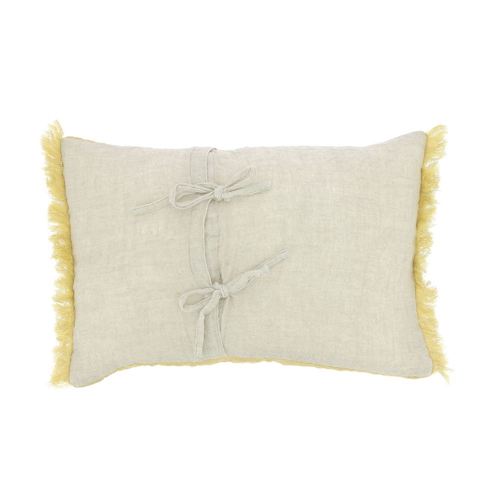 Fabric cushions - Etamine Cushion 30X45 Cm Etamine 2 Ocre - EN FIL D'INDIENNE...