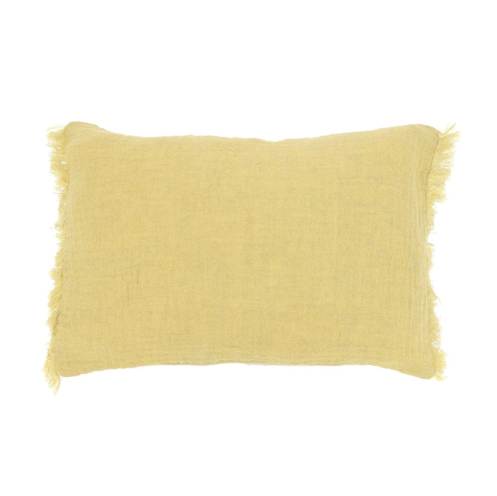 Fabric cushions - Etamine Cushion 30X45 Cm Etamine 2 Ocre - EN FIL D'INDIENNE...