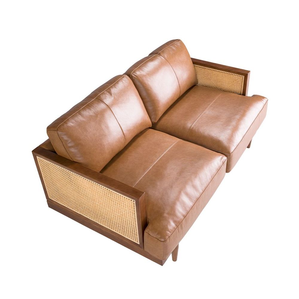 Sofas - 2 seater sofa brown leather - ANGEL CERDÁ