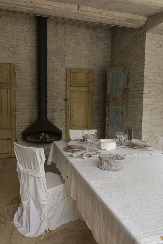 Linge de table textile - Nappe en lin - ARTE PURA  DANIELA DALLAVALLE