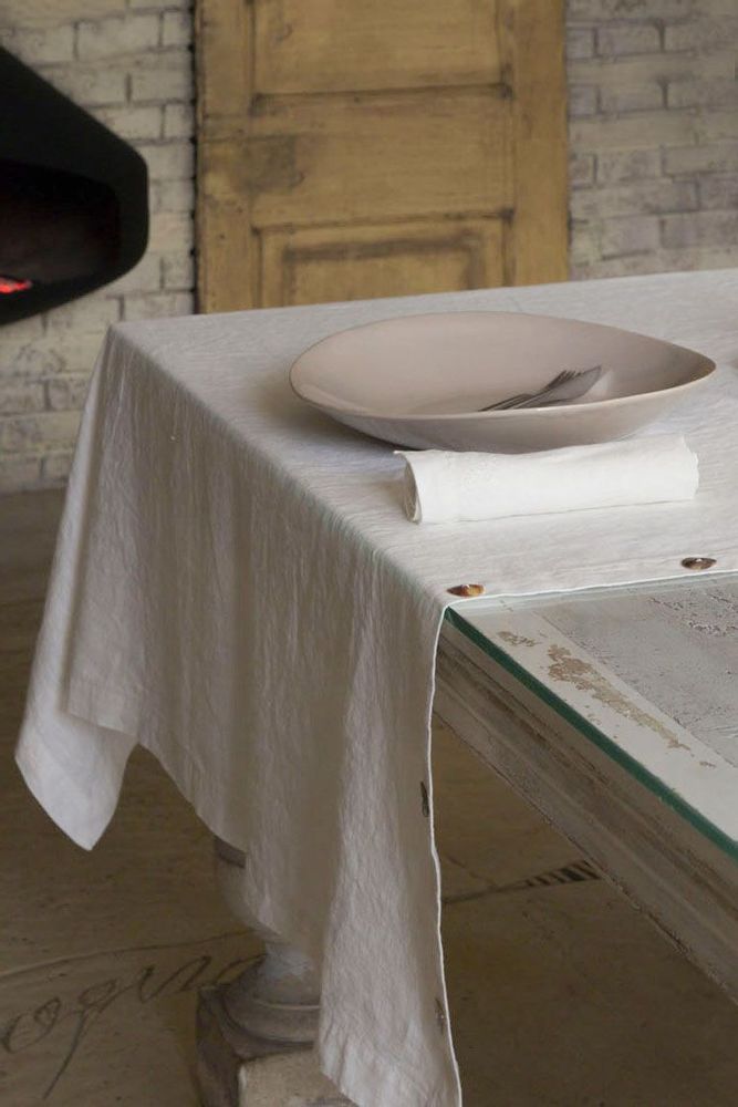 Linge de table textile - Nappe en lin - ARTE PURA  DANIELA DALLAVALLE