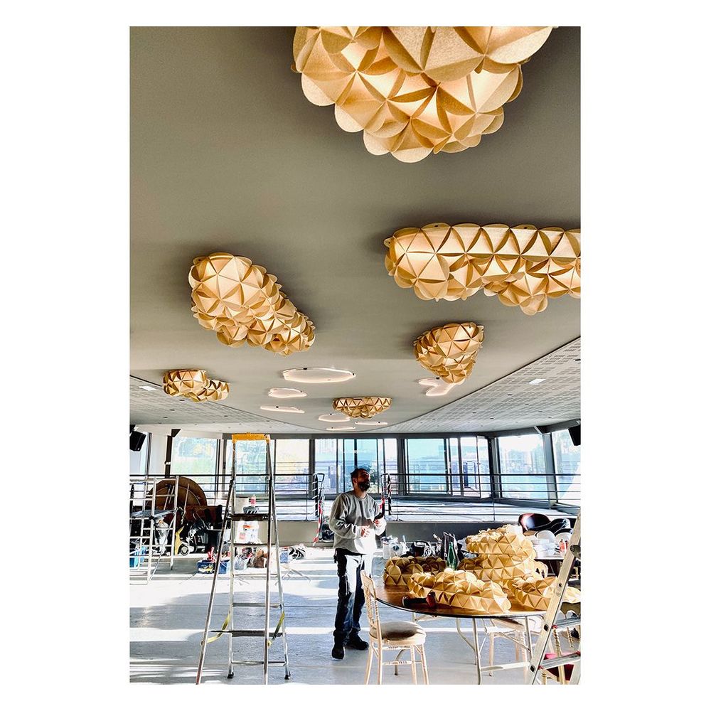 Hanging lights - Alcoves ceiling lamp and clouds - ATELIER ANNE-PIERRE MALVAL