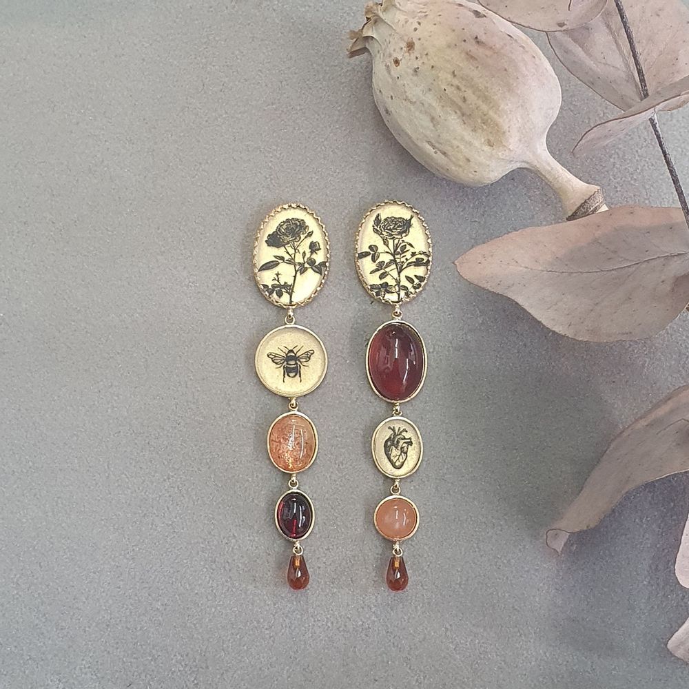 Jewelry - Floral Drop Earrings - ANZU JEWELRY