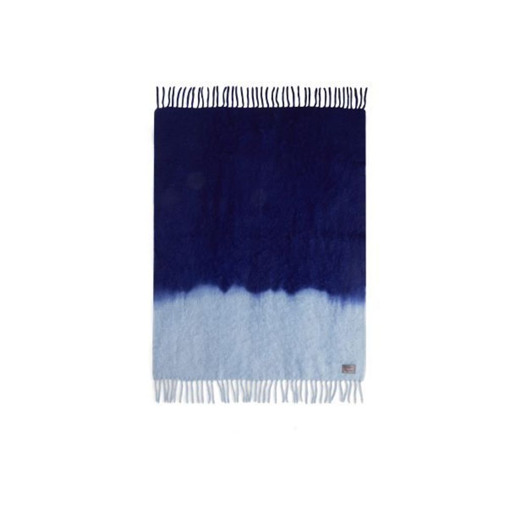 Throw blankets - 4204 Luxury Kid Mohair Blanket Diped Dyed Cashmere Blue & Mazarine - STACKELBERGS