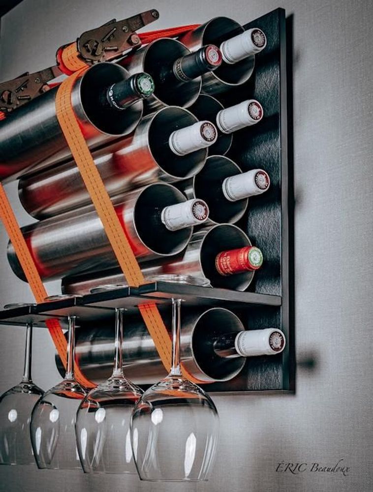 Wine accessories - BOTTLE HOLDER - HOLD ON - Model "THE ORIGINAL H or B" - ERIC BEAUDOUX CRÉATION