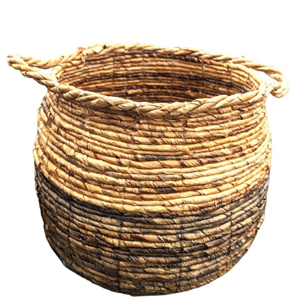 Coffrets et boîtes - panier en abaca noir/naturel  GBNHS2 - BALINAISA