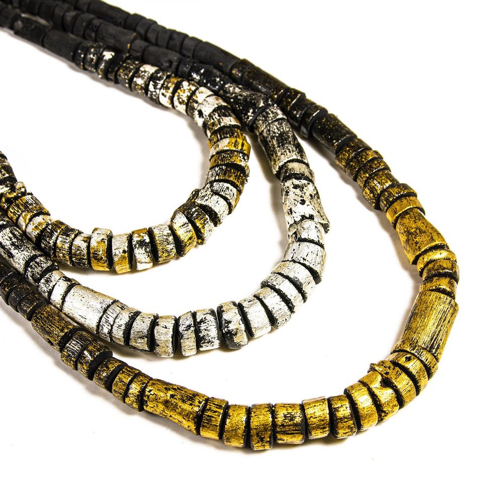 Jewelry - Long necklace YAYOI-KYU-DAI-KIN - CHARCOAL ESKIMEÏT