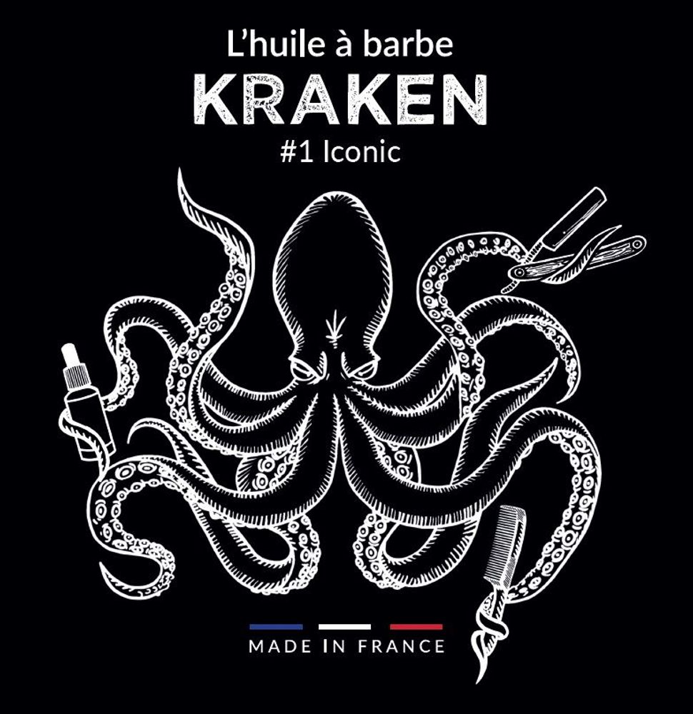 Accessoires cheveux - Nos Huiles à Barbe Kraken #1 ICONIC - #2 TONIC (NEW) - #3 MYSTIC (NEW) & #4 ORGASMIC (NEW) - KRAKEN