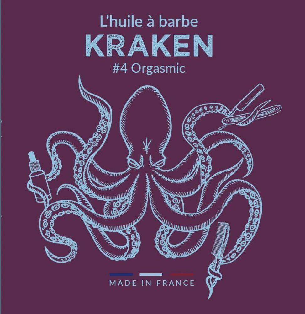 Accessoires cheveux - Nos Huiles à Barbe Kraken #1 ICONIC - #2 TONIC (NEW) - #3 MYSTIC (NEW) & #4 ORGASMIC (NEW) - KRAKEN