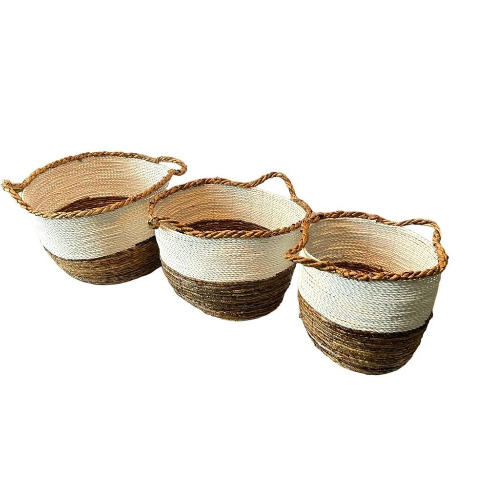 Coffrets et boîtes - Set de 3 panières en abaca BBMSO - BALINAISA