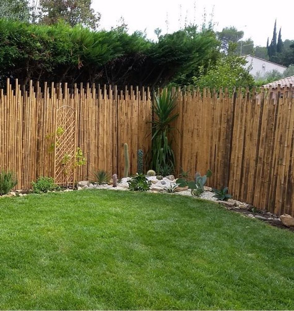 Outdoor decorative accessories - Natural bamboo fence from the Japanese range Ref: 5-JF - BAMBOULAND