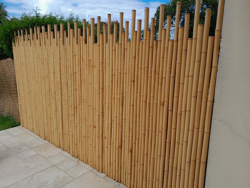 Outdoor decorative accessories - Natural bamboo fence from the Japanese range Ref: 5-JF - BAMBOULAND