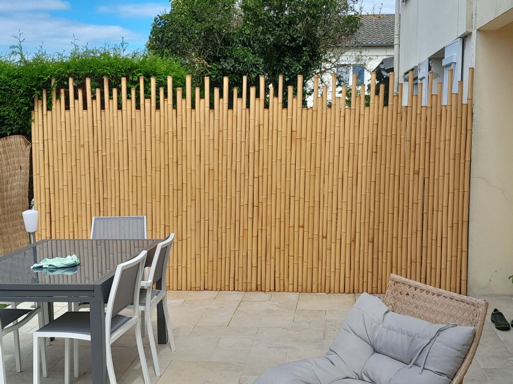 Outdoor decorative accessories - Natural bamboo fence from the Japanese range Ref: 5-JF - BAMBOULAND