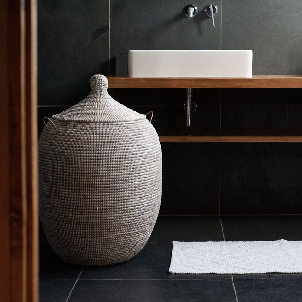 Laundry baskets - EGG African Basket LARGE - H 80 cm / Ø 55 cm - KAWOBAZAAR