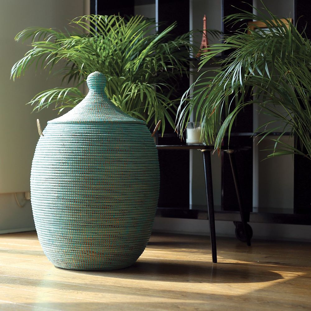 Laundry baskets - EGG African Basket LARGE - H 80 cm / Ø 55 cm - KAWOBAZAAR