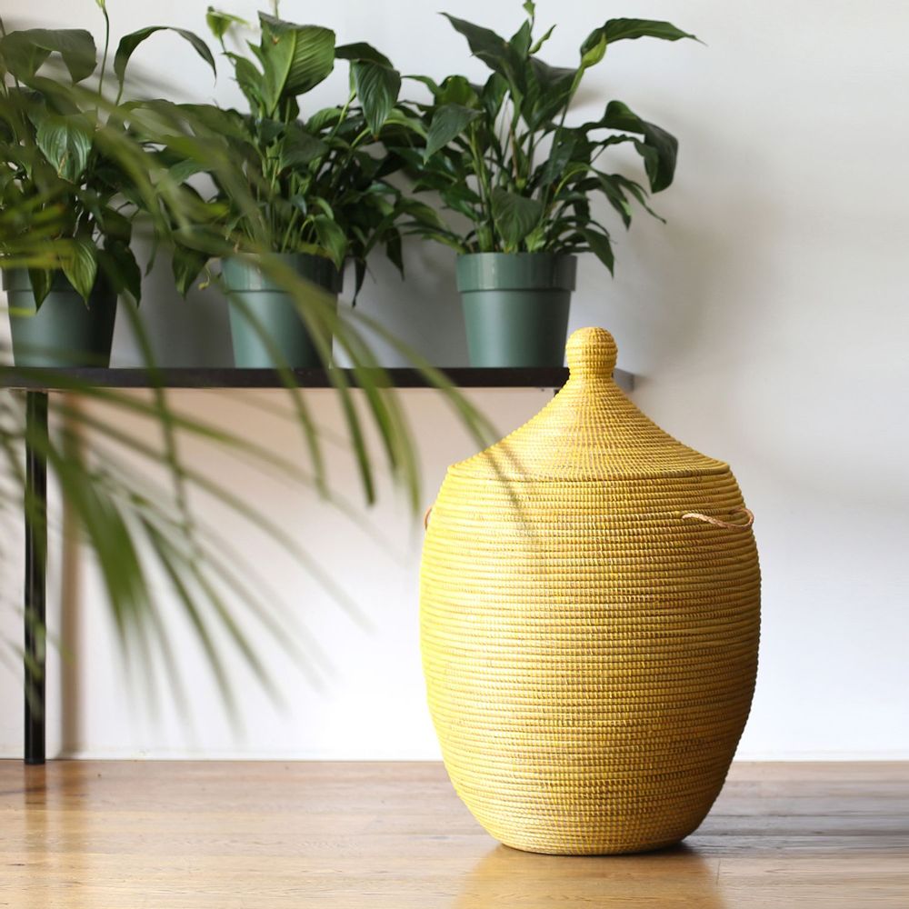 Laundry baskets - EGG African Basket LARGE - H 80 cm / Ø 55 cm - KAWOBAZAAR