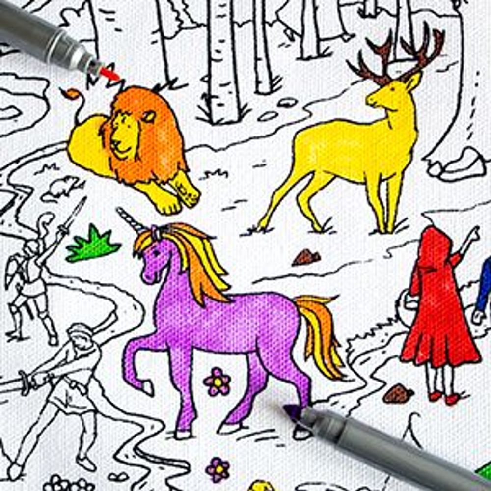Sets de table - Set de table à colorier contes de fées et légendes - EATSLEEPDOODLE