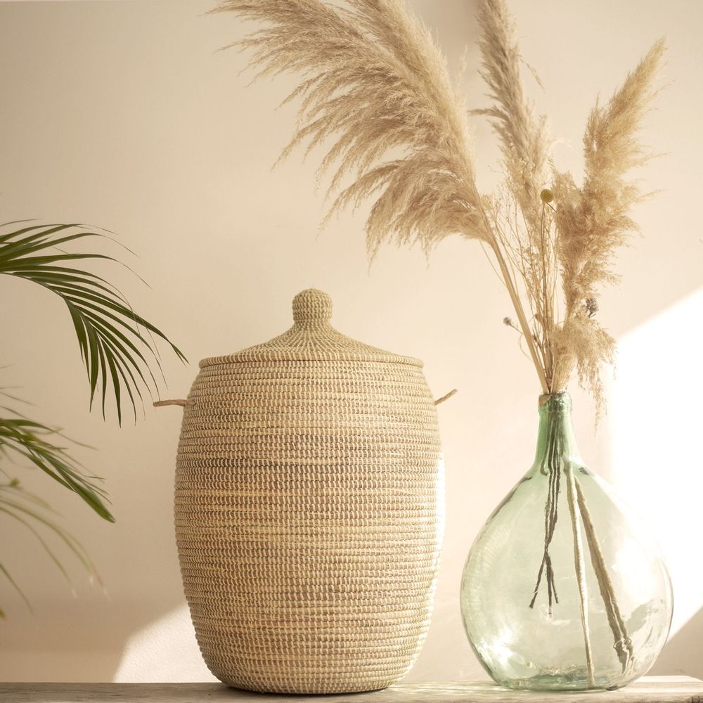 Objets de décoration - EGG Panier Africain MEDIUM - H 60 cm / Ø 40 cm - KAWOBAZAAR