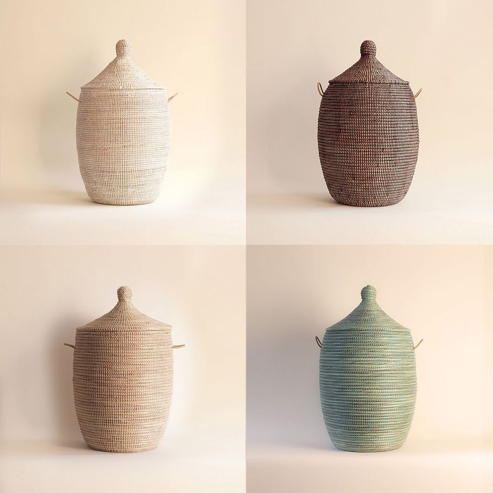 Objets de décoration - EGG Panier Africain MEDIUM - H 60 cm / Ø 40 cm - KAWOBAZAAR