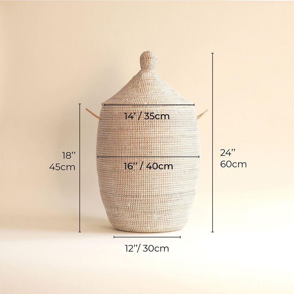 Objets de décoration - EGG Panier Africain MEDIUM - H 60 cm / Ø 40 cm - KAWOBAZAAR