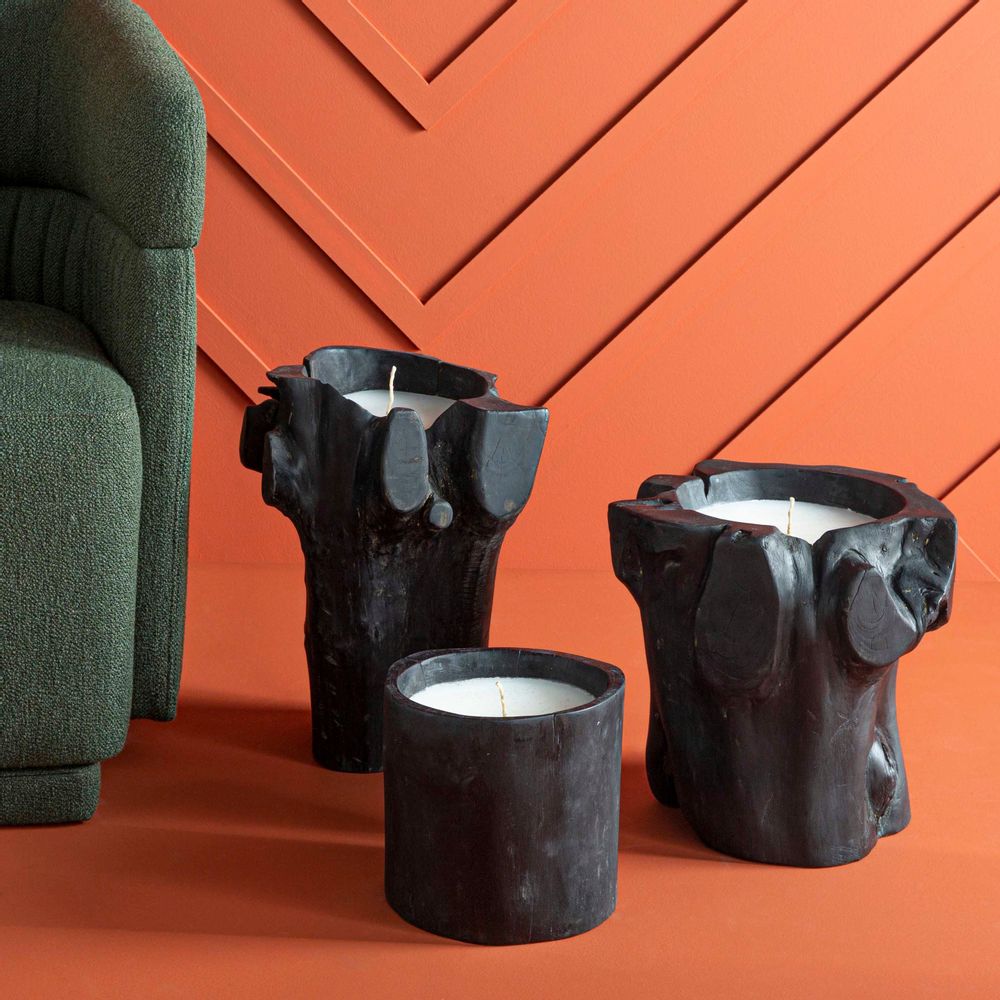 Objets de décoration - Lot de 3 bougies teck - SIGNATURE MOBILIER ET DÉCORATION
