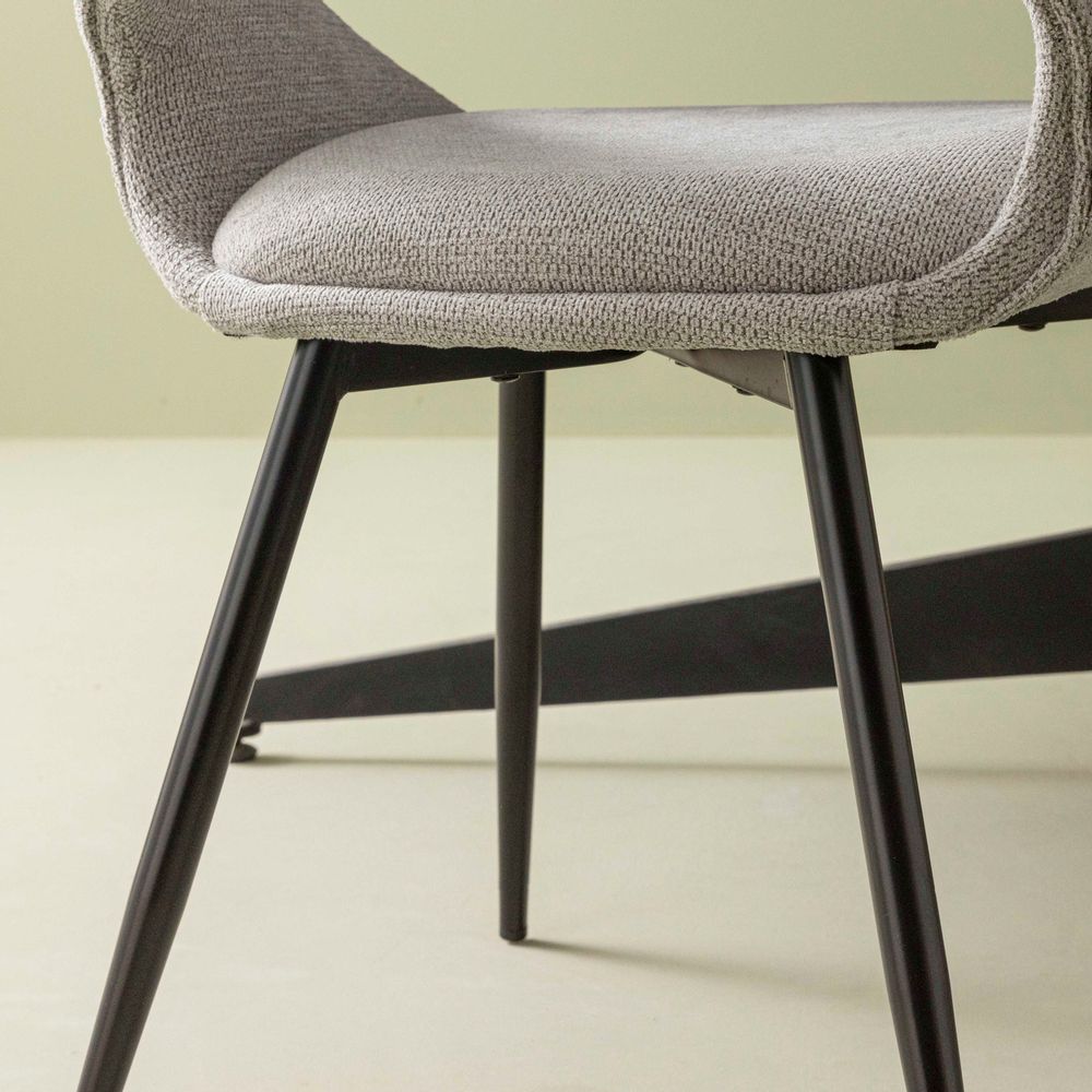 Chairs - Elodie grey chair - SIGNATURE MOBILIER ET DÉCORATION