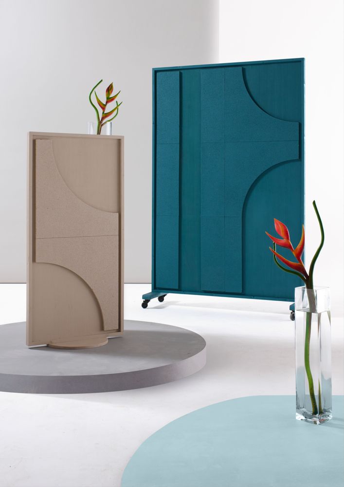 Office design and planning - Cloison STUDIO - MOBILIER UPCYCLÉ BY LES CANAUX