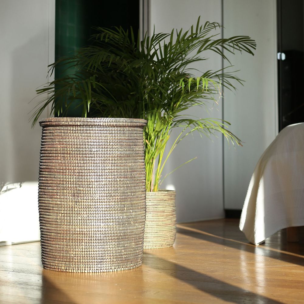 Decorative objects - EPUR Panier Africain LARGE - H 60 cm / Ø 40 cm - KAWOBAZAAR