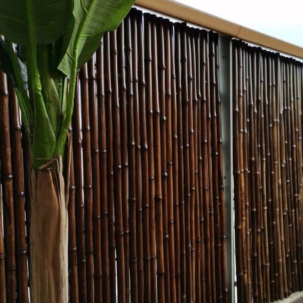 Outdoor decorative accessories - Fence, Regular Range Black Bamboo Panel - Ref: 2-RBF - BAMBOULAND