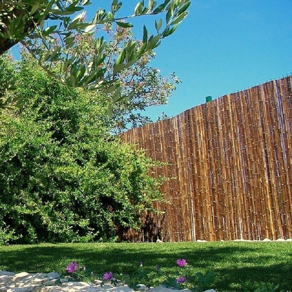 Outdoor decorative accessories - Fence, Regular Range Black Bamboo Panel - Ref: 2-RBF - BAMBOULAND
