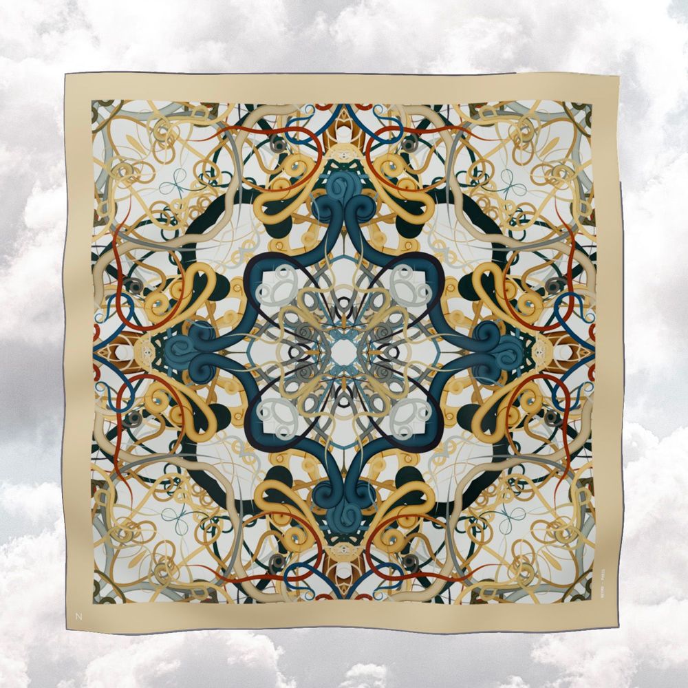 Scarves - Customizable silk squares - Whiplash - NEYMO PARIS