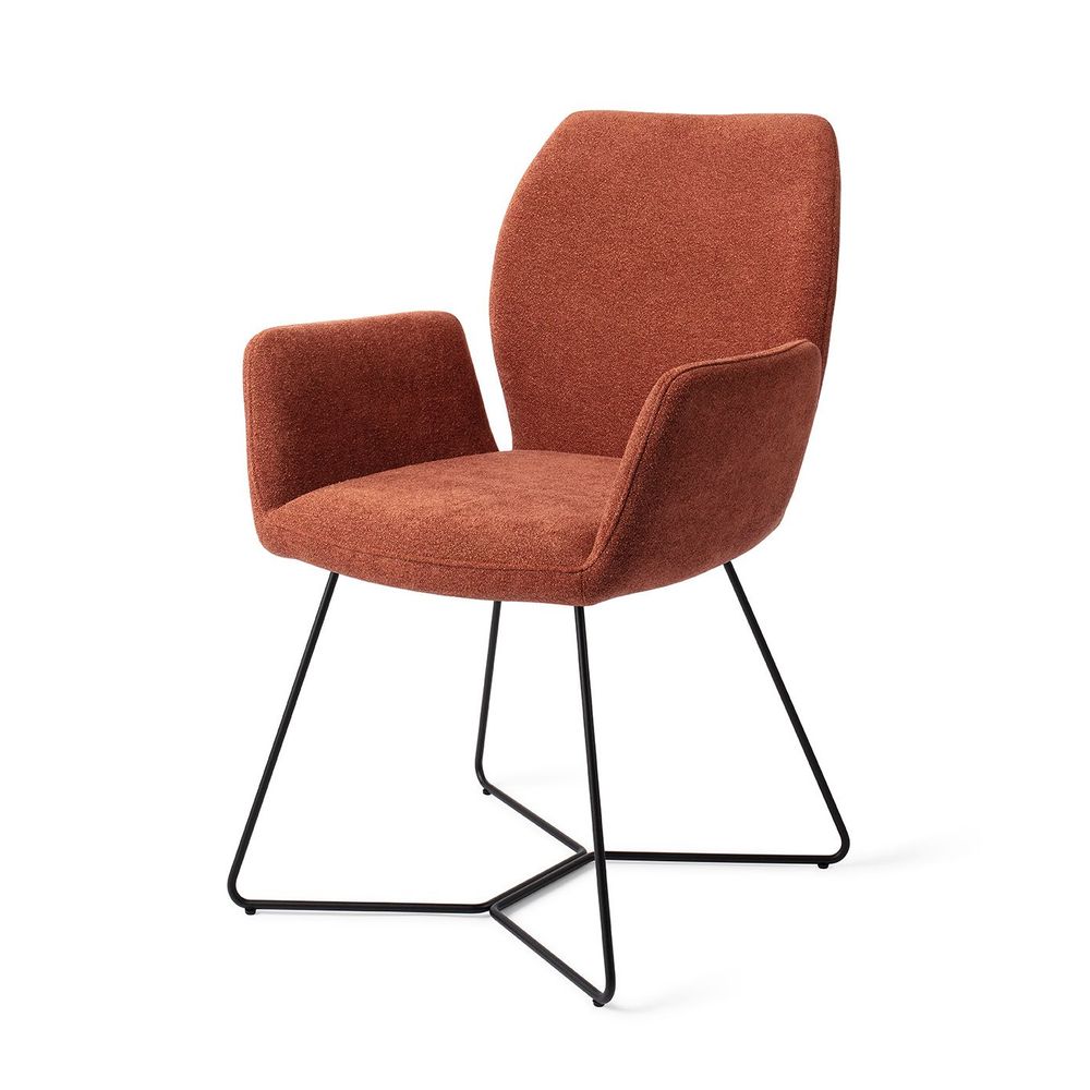 Chairs for hospitalities & contracts - Misaki Cosy Copper Dining Chair - Beehive Black - JESPER HOME