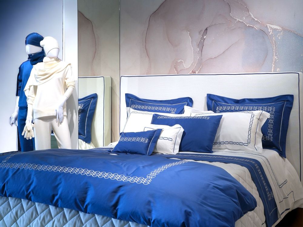 Bed linens - Sky Blue and Beverly Hills - MAISON CLAIRE