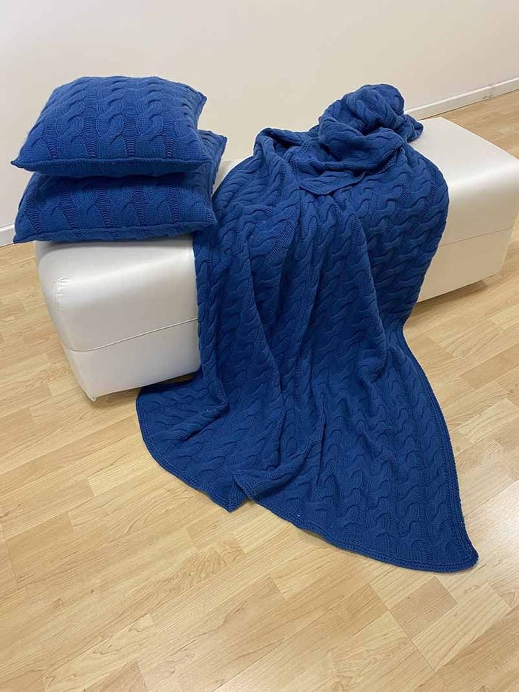 Throw blankets - Mod. Trecce bordo uncinetto - MAISON CLAIRE