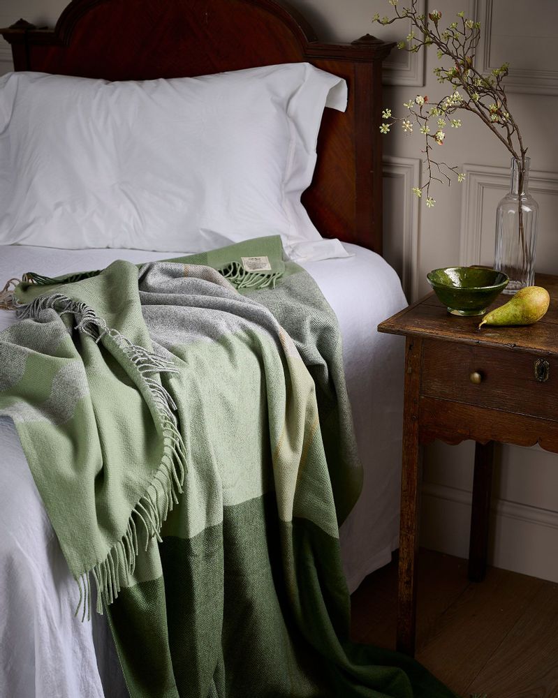 Plaids - July Bug Cashmere Blend Throw - AVOCA