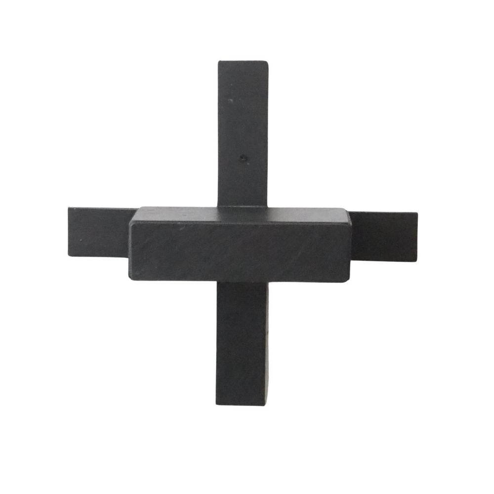 Other wall decoration - Natural slate tablet, cross shape, 35/35/10 cm, PIXEL TAB - LE TRÈFLE BLEU