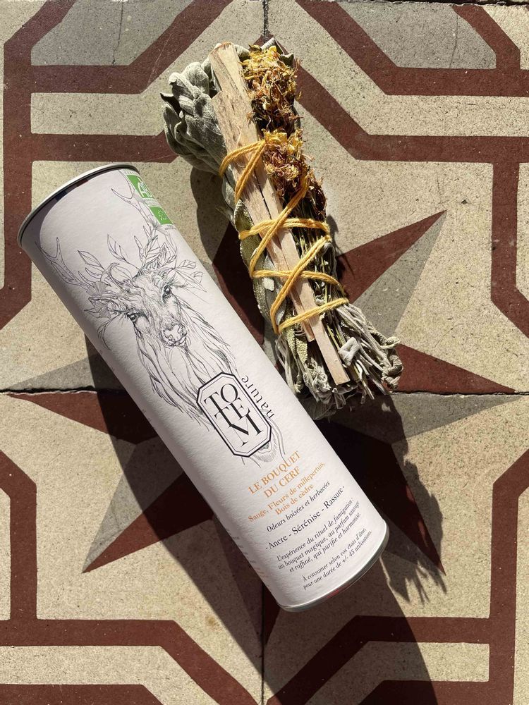 Cadeaux - bâton de fumigation à la française - Bouquet du cerf BIO - TOTEM NATURE - ENCENS ET FUMIGATION
