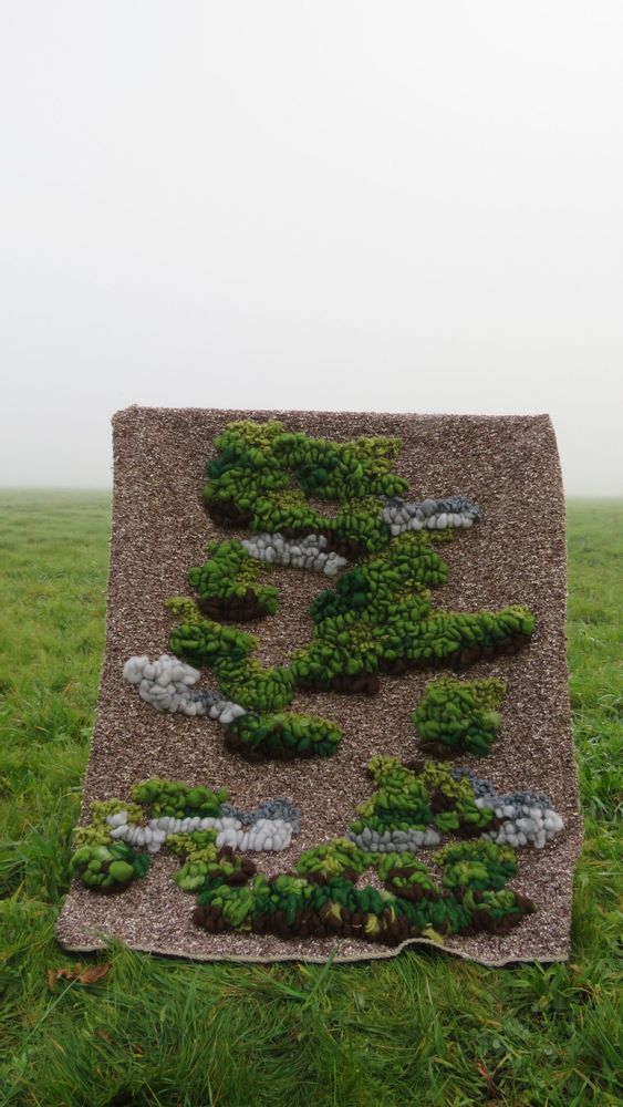 Unique pieces - MOSS, decorative tapestry - INES RIR & CO TEXTILE DESIGN