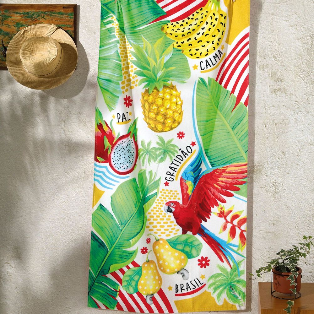Bath towels - Printed Velour Beach Towel - DÖHLER