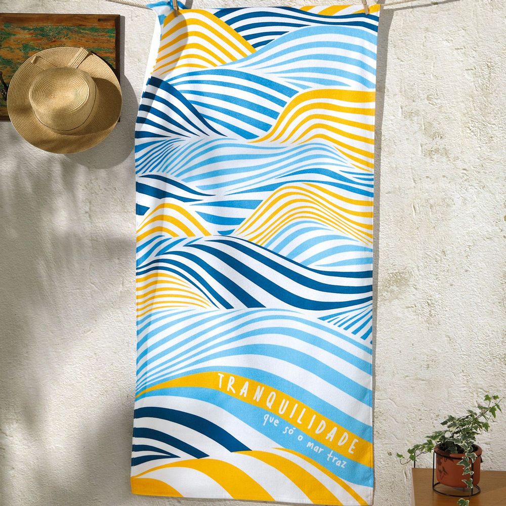 Bath towels - Printed Velour Beach Towel - DÖHLER