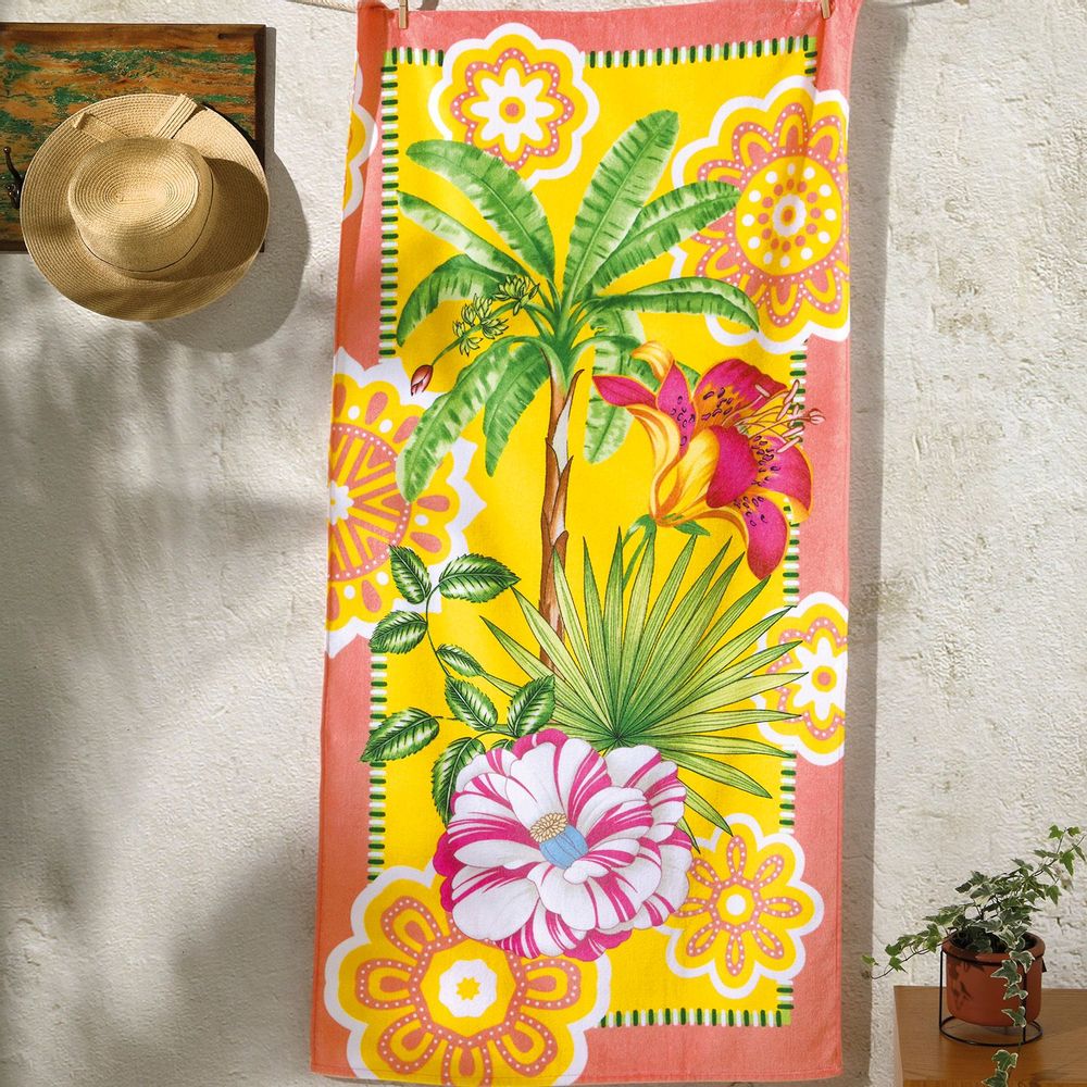 Bath towels - Printed Velour Beach Towel - DÖHLER
