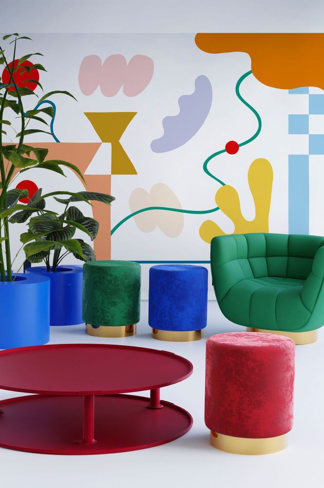 Objets de décoration - Papier peint N°501 - Liberté Colorée - WELLPAPERS
